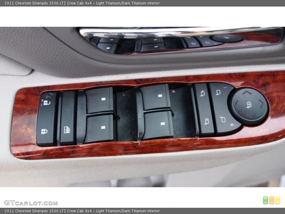 Light Titanium/Dark Titanium Interior Controls for the 2011 Chevrolet Silverado 1500 LTZ Crew Cab 4x4 #78066406