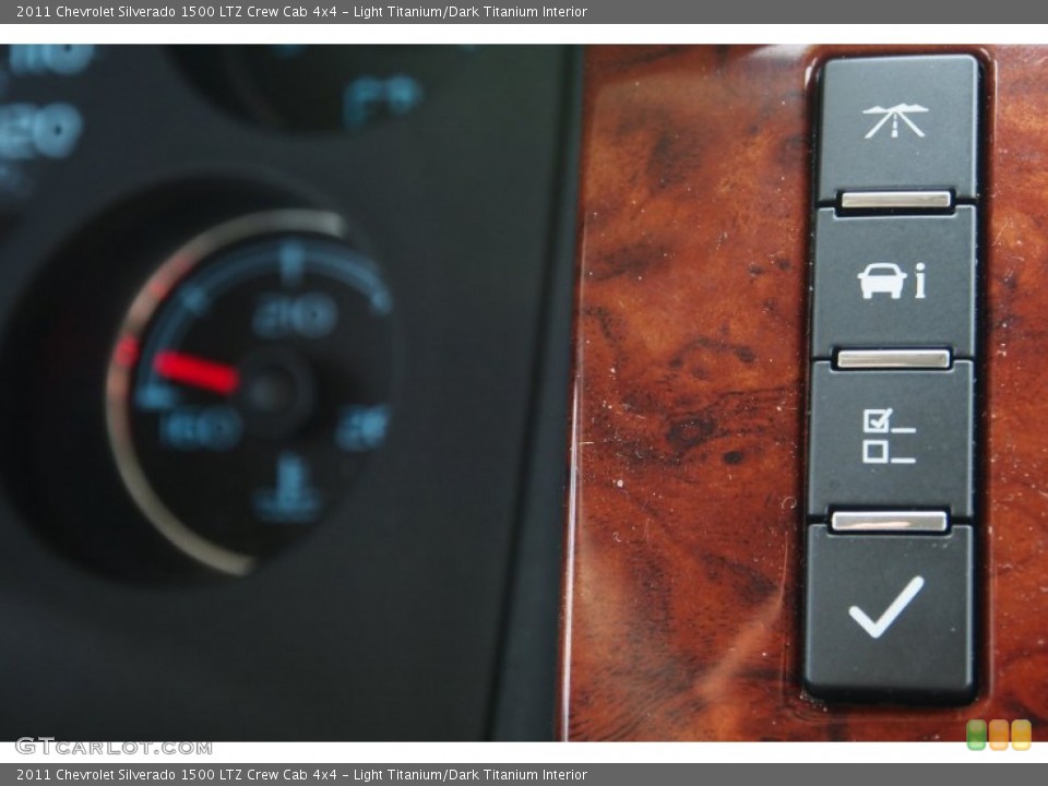 Light Titanium/Dark Titanium Interior Controls for the 2011 Chevrolet Silverado 1500 LTZ Crew Cab 4x4 #78066539