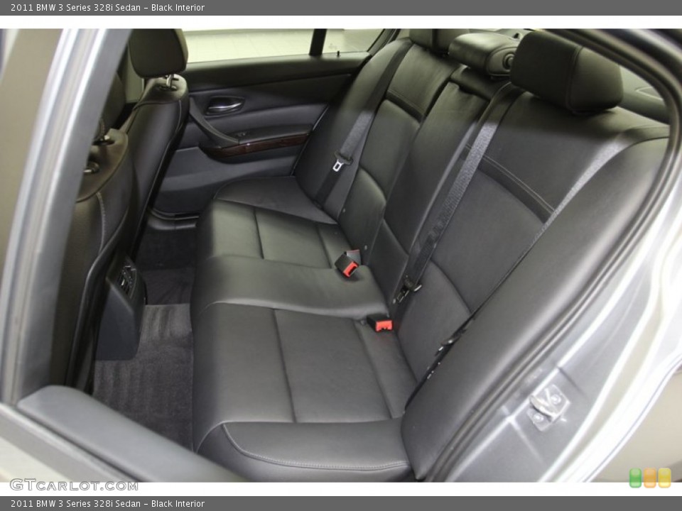 Black Interior Rear Seat for the 2011 BMW 3 Series 328i Sedan #78067413
