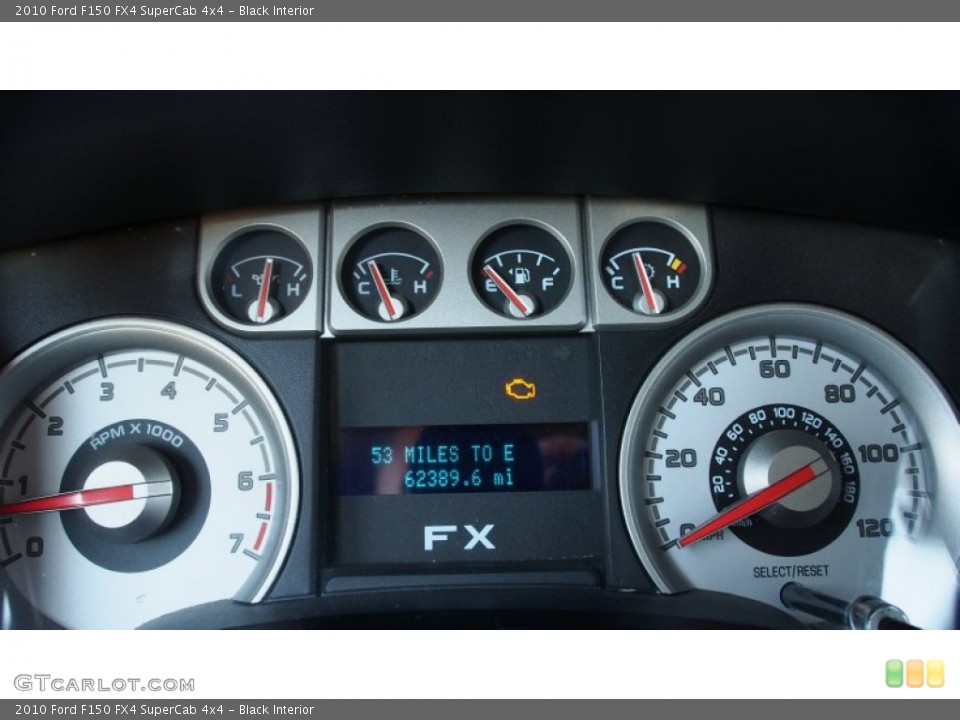 Black Interior Gauges for the 2010 Ford F150 FX4 SuperCab 4x4 #78067470