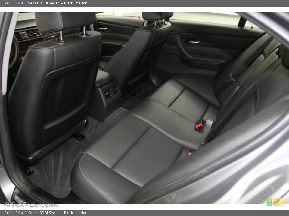 Black Interior Rear Seat for the 2011 BMW 3 Series 328i Sedan #78067525