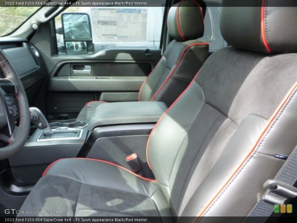 FX Sport Appearance Black/Red Interior Front Seat for the 2013 Ford F150 FX4 SuperCrew 4x4 #78068422