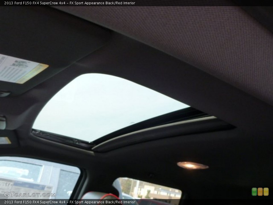 FX Sport Appearance Black/Red Interior Sunroof for the 2013 Ford F150 FX4 SuperCrew 4x4 #78068466