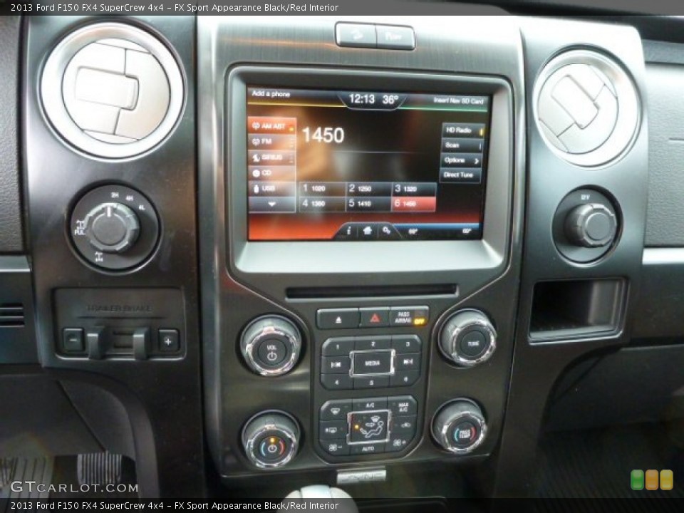 FX Sport Appearance Black/Red Interior Controls for the 2013 Ford F150 FX4 SuperCrew 4x4 #78068509