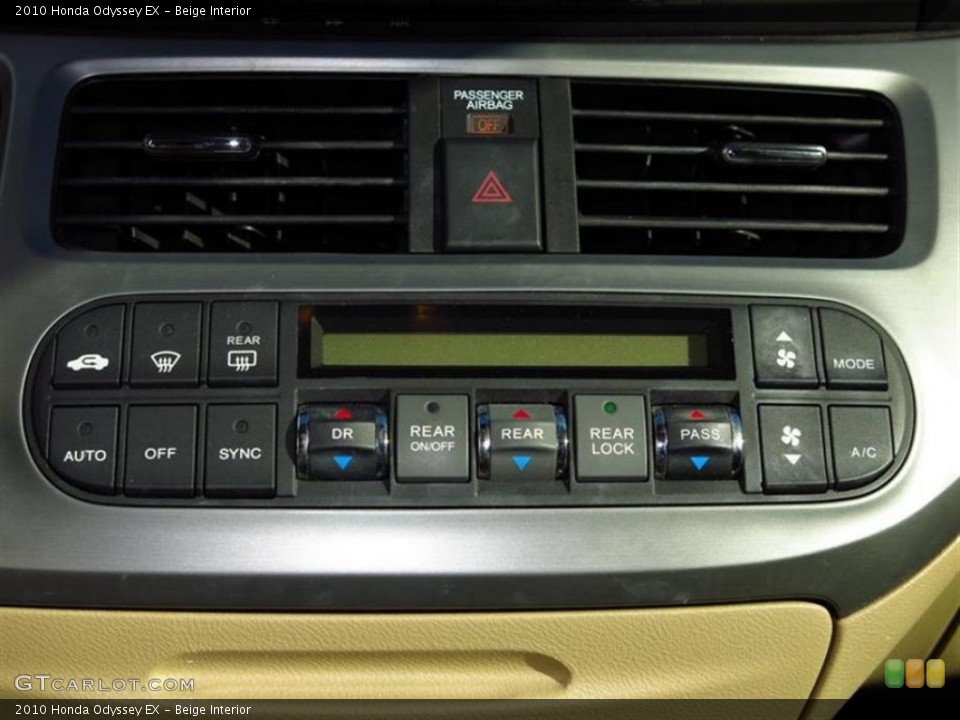 Beige Interior Controls for the 2010 Honda Odyssey EX #78068772