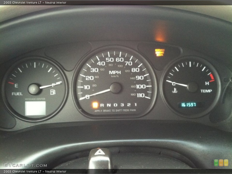 Neutral Interior Gauges for the 2003 Chevrolet Venture LT #78068948