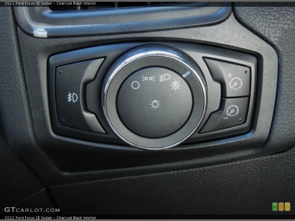 Charcoal Black Interior Controls for the 2012 Ford Focus SE Sedan #78072891