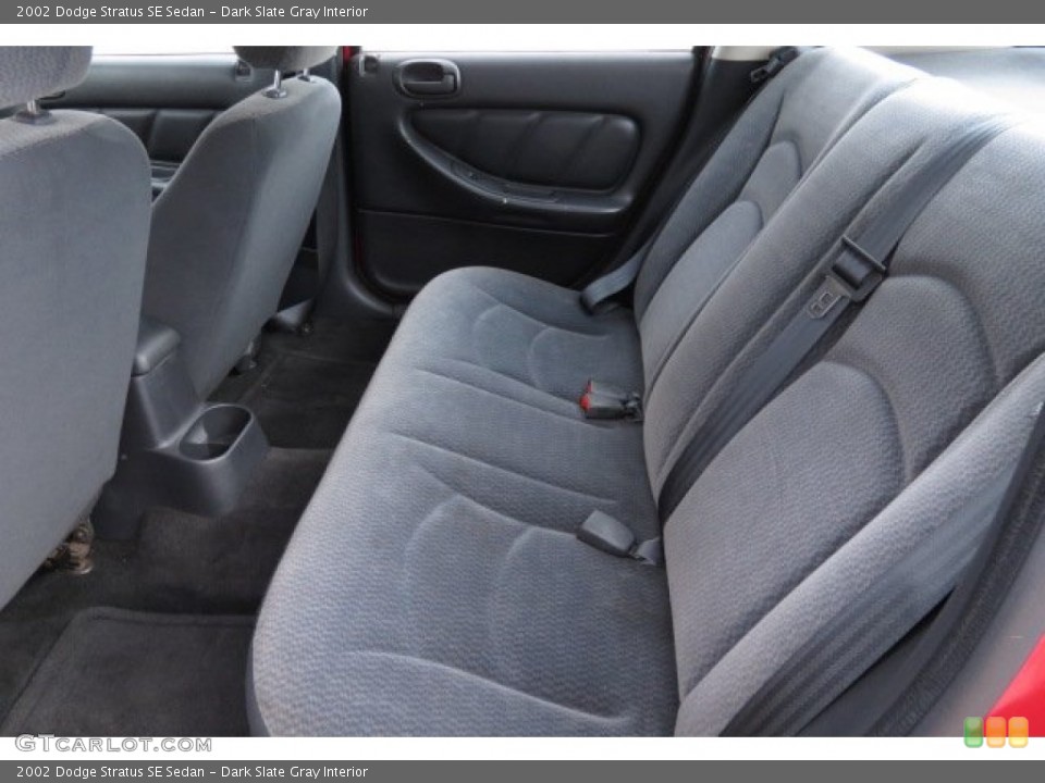 Dark Slate Gray Interior Rear Seat for the 2002 Dodge Stratus SE Sedan #78078912
