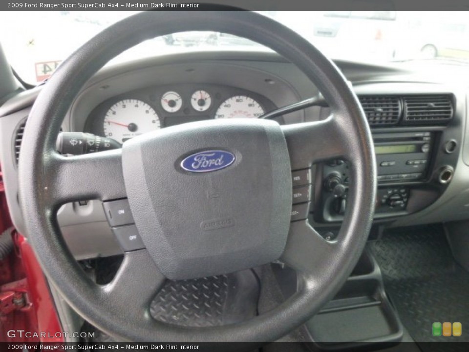 Medium Dark Flint Interior Steering Wheel for the 2009 Ford Ranger Sport SuperCab 4x4 #78081431
