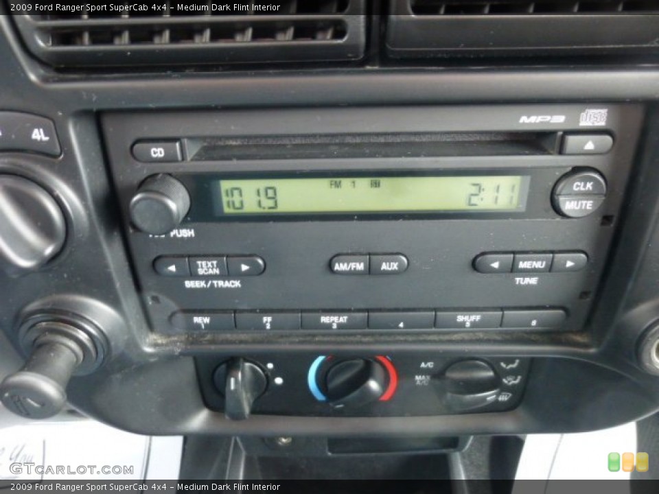 Medium Dark Flint Interior Audio System for the 2009 Ford Ranger Sport SuperCab 4x4 #78081527