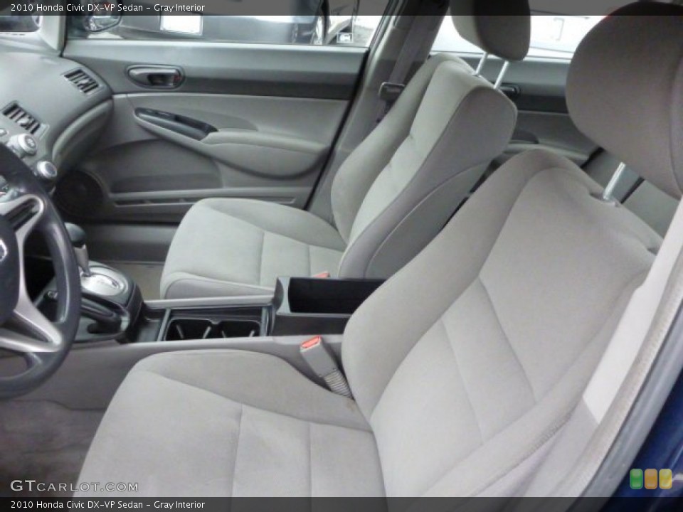 Gray Interior Front Seat for the 2010 Honda Civic DX-VP Sedan #78081563