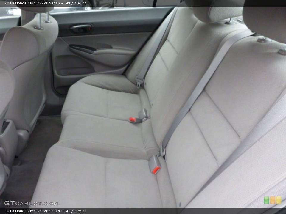 Gray Interior Rear Seat for the 2010 Honda Civic DX-VP Sedan #78081582