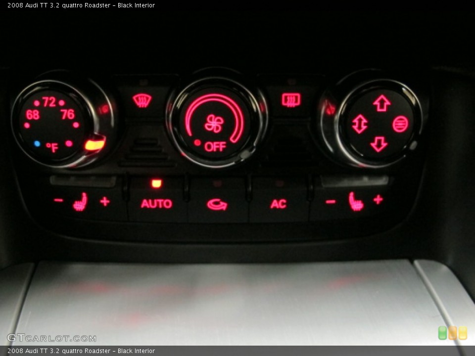 Black Interior Controls for the 2008 Audi TT 3.2 quattro Roadster #78082351