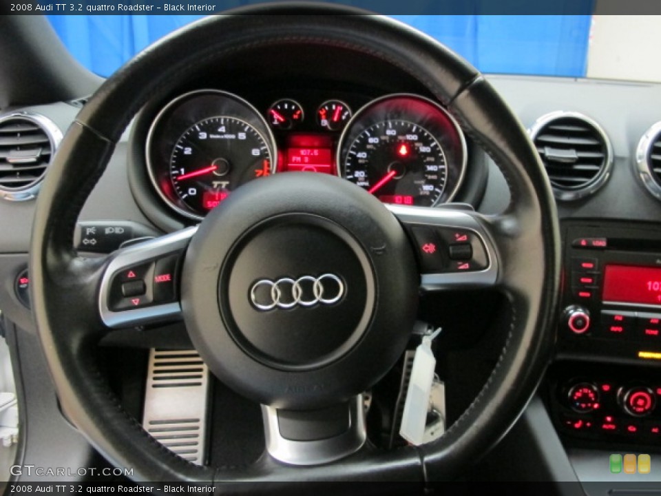 Black Interior Steering Wheel for the 2008 Audi TT 3.2 quattro Roadster #78082460