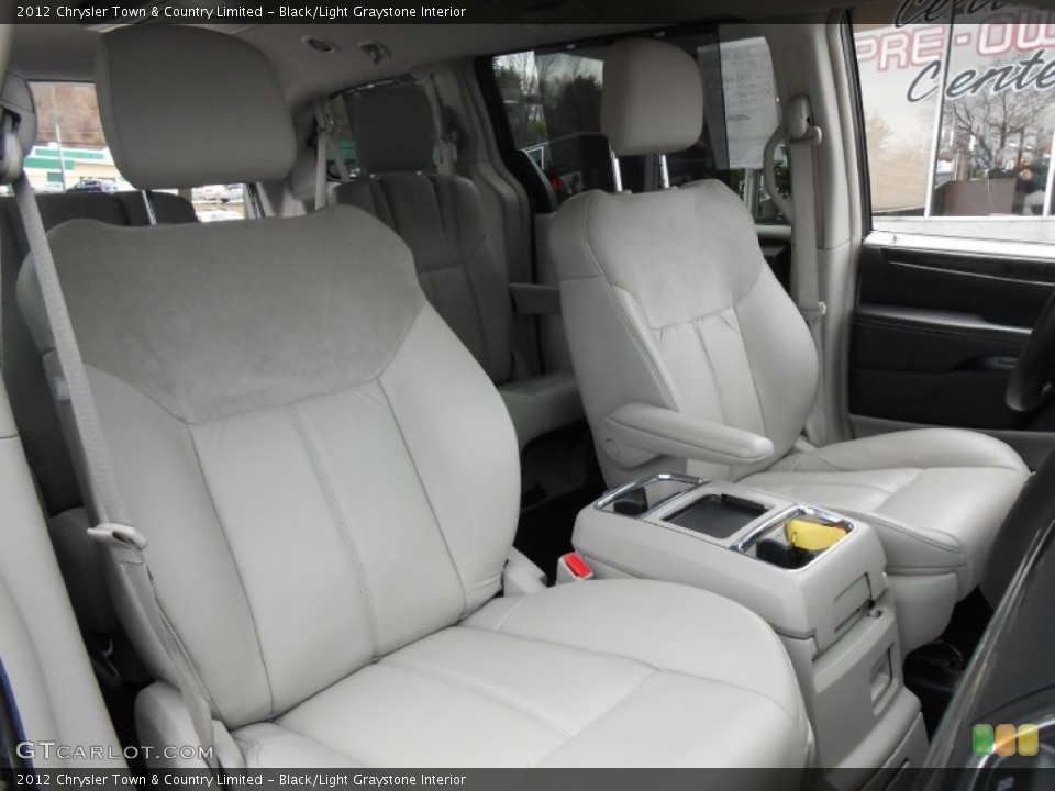 Black/Light Graystone Interior Rear Seat for the 2012 Chrysler Town & Country Limited #78083415
