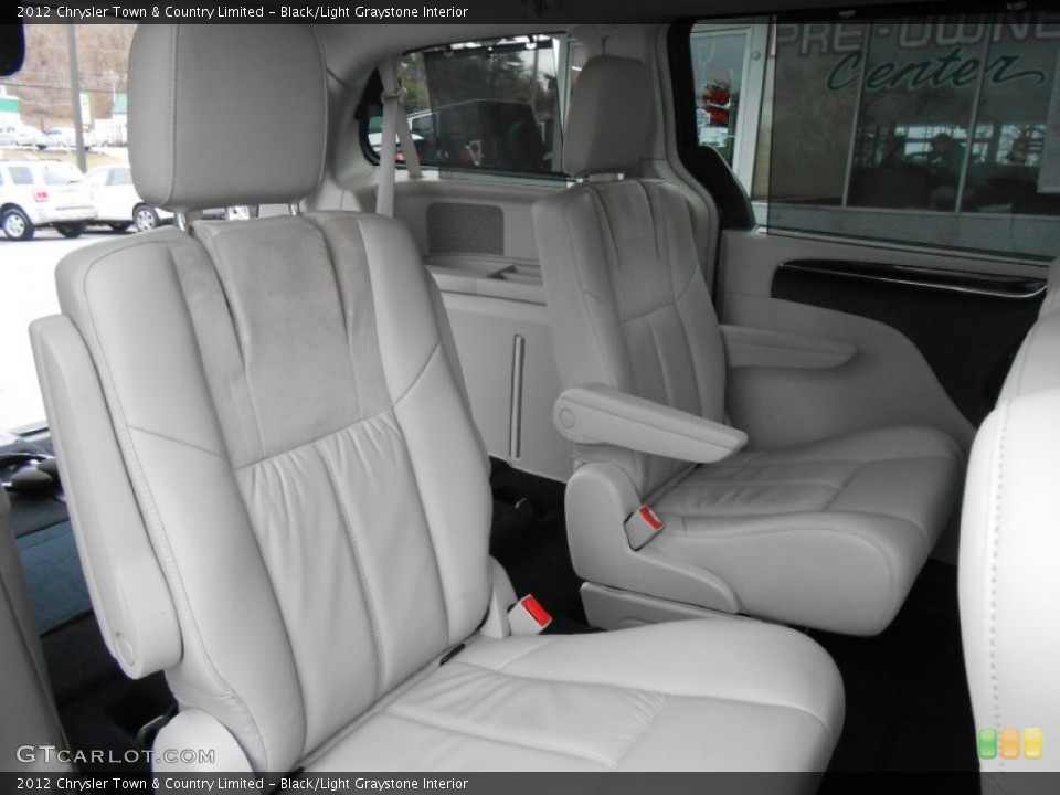 Black/Light Graystone Interior Rear Seat for the 2012 Chrysler Town & Country Limited #78083436