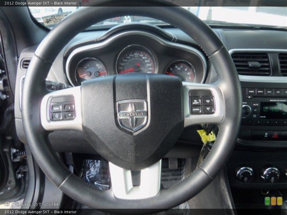 Black Interior Steering Wheel for the 2012 Dodge Avenger SXT #78083729