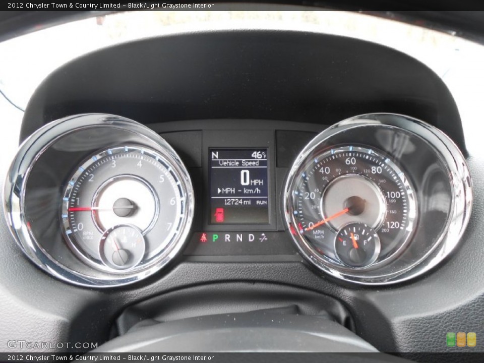 Black/Light Graystone Interior Gauges for the 2012 Chrysler Town & Country Limited #78083740