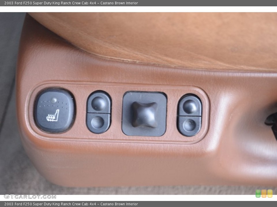 Castano Brown Interior Controls for the 2003 Ford F250 Super Duty King Ranch Crew Cab 4x4 #78087314