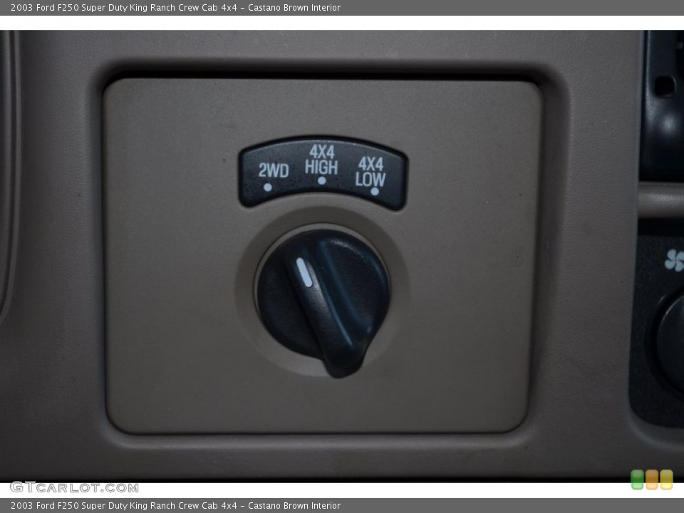 Castano Brown Interior Controls for the 2003 Ford F250 Super Duty King Ranch Crew Cab 4x4 #78087417