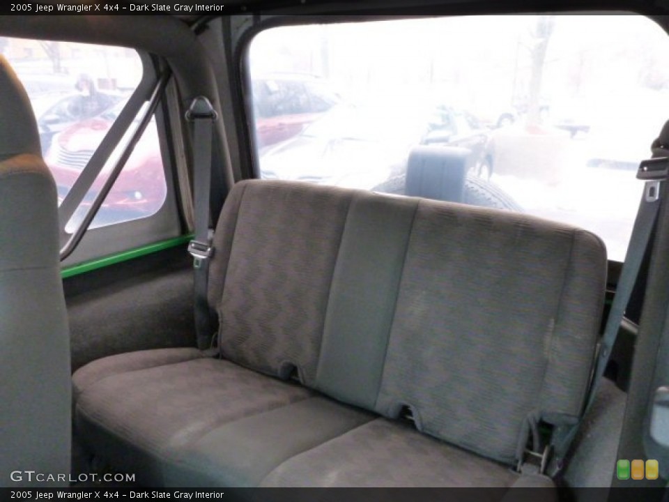 Dark Slate Gray Interior Rear Seat for the 2005 Jeep Wrangler X 4x4 #78089980
