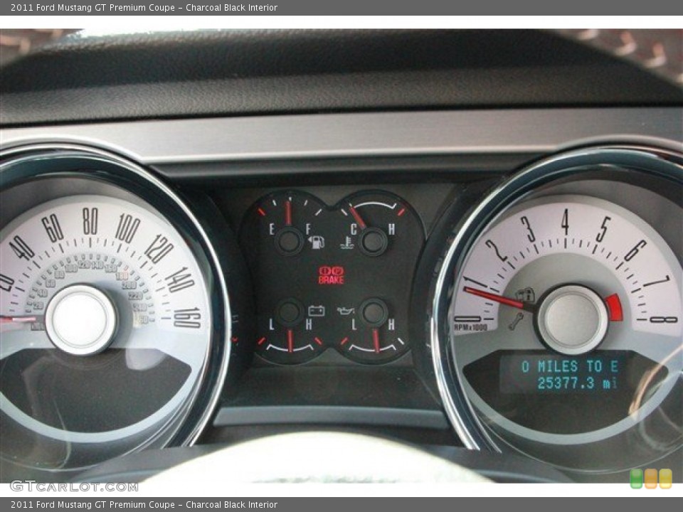 Charcoal Black Interior Gauges for the 2011 Ford Mustang GT Premium Coupe #78090386