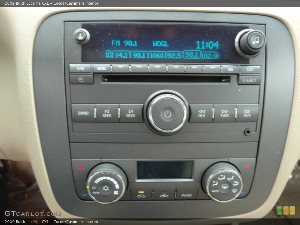 Cocoa/Cashmere Interior Controls for the 2009 Buick Lucerne CXL #78090806