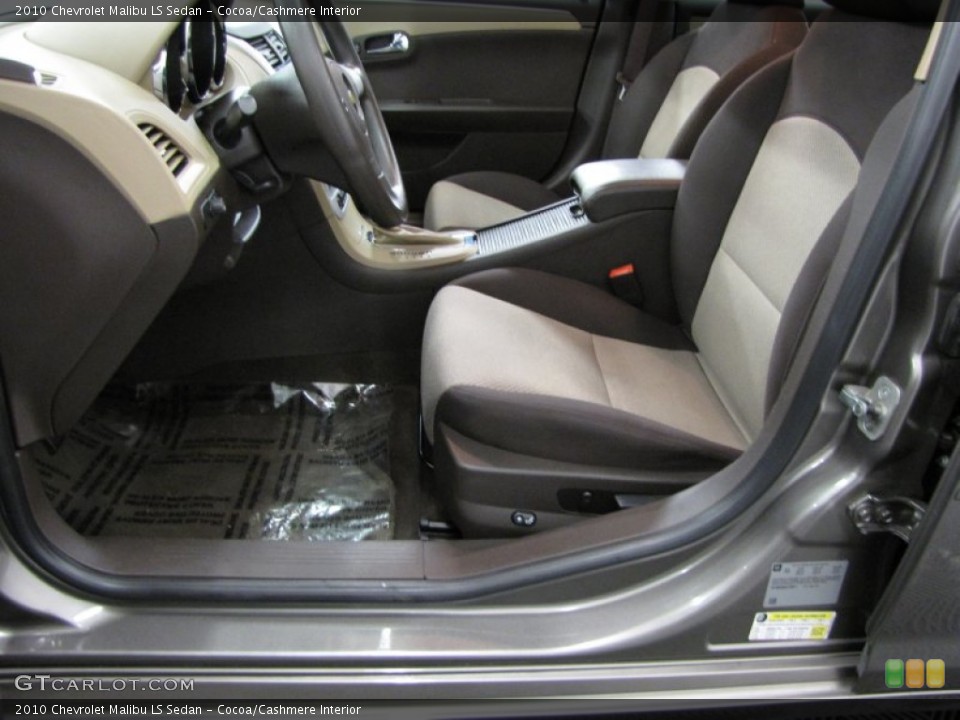 Cocoa/Cashmere Interior Front Seat for the 2010 Chevrolet Malibu LS Sedan #78093252