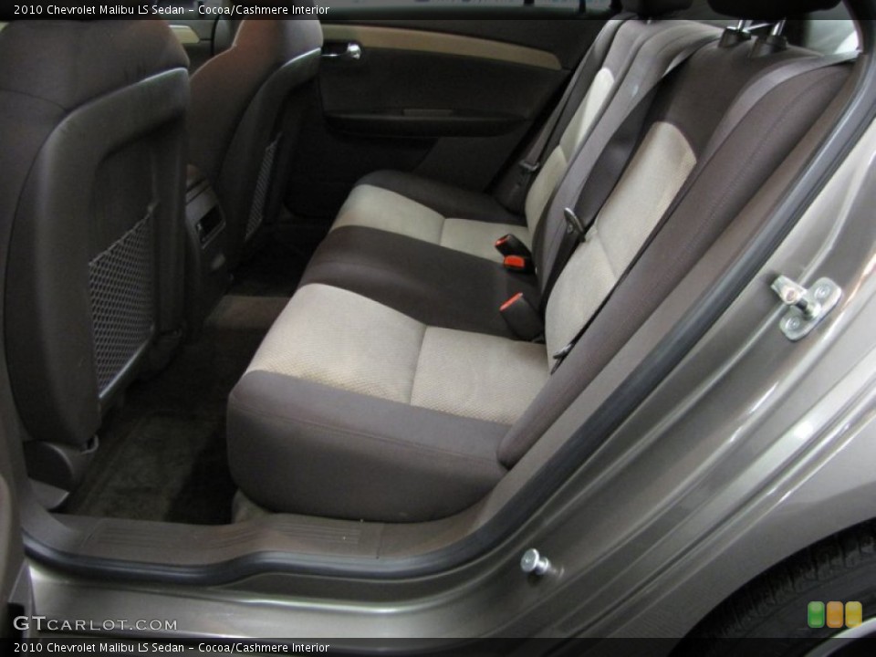 Cocoa/Cashmere Interior Rear Seat for the 2010 Chevrolet Malibu LS Sedan #78093275