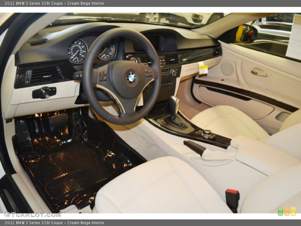 Cream Beige Interior Prime Interior for the 2012 BMW 3 Series 328i Coupe #78094047