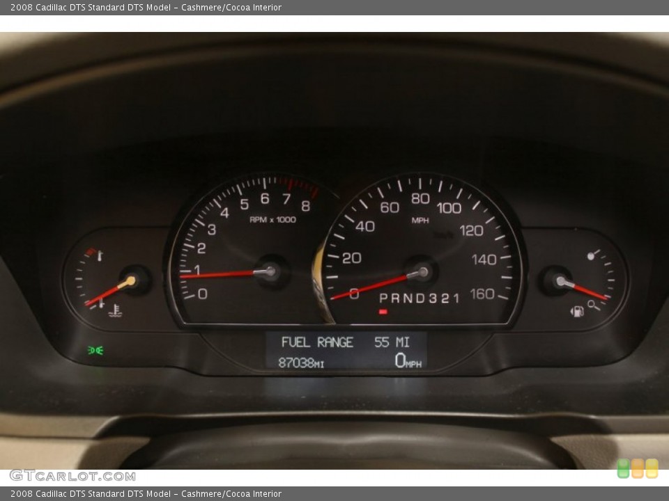 Cashmere/Cocoa Interior Gauges for the 2008 Cadillac DTS  #78095459