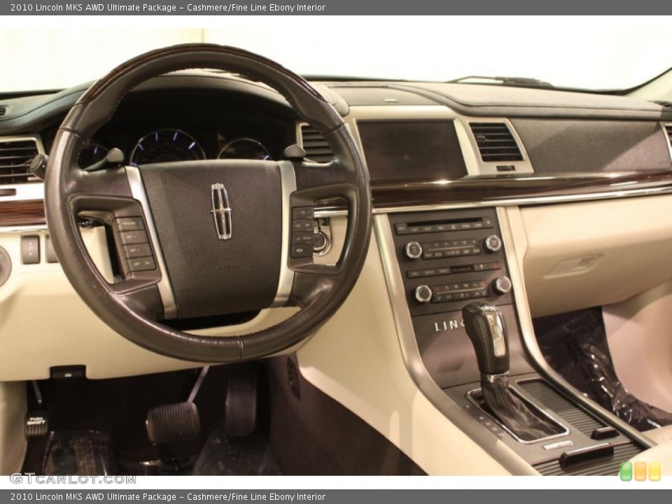 Cashmere/Fine Line Ebony Interior Dashboard for the 2010 Lincoln MKS AWD Ultimate Package #78096227