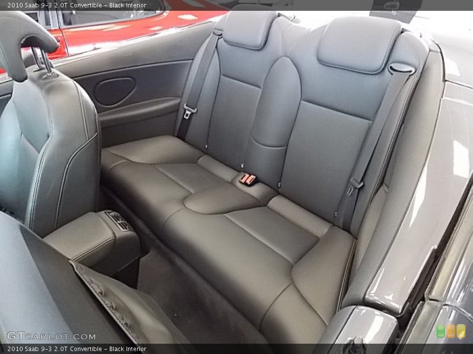 Black Interior Rear Seat for the 2010 Saab 9-3 2.0T Convertible #78096596