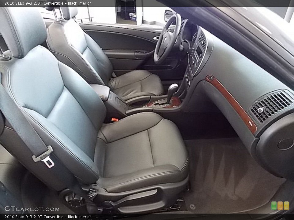 Black Interior Front Seat for the 2010 Saab 9-3 2.0T Convertible #78096748