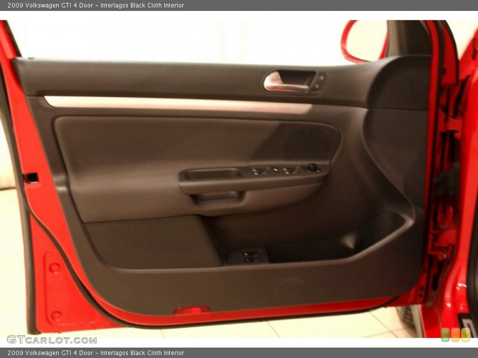 Interlagos Black Cloth Interior Door Panel for the 2009 Volkswagen GTI 4 Door #78097064