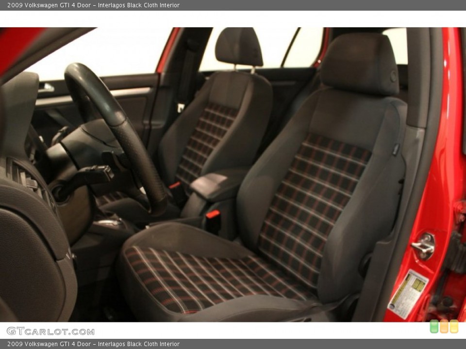 Interlagos Black Cloth Interior Front Seat for the 2009 Volkswagen GTI 4 Door #78097094