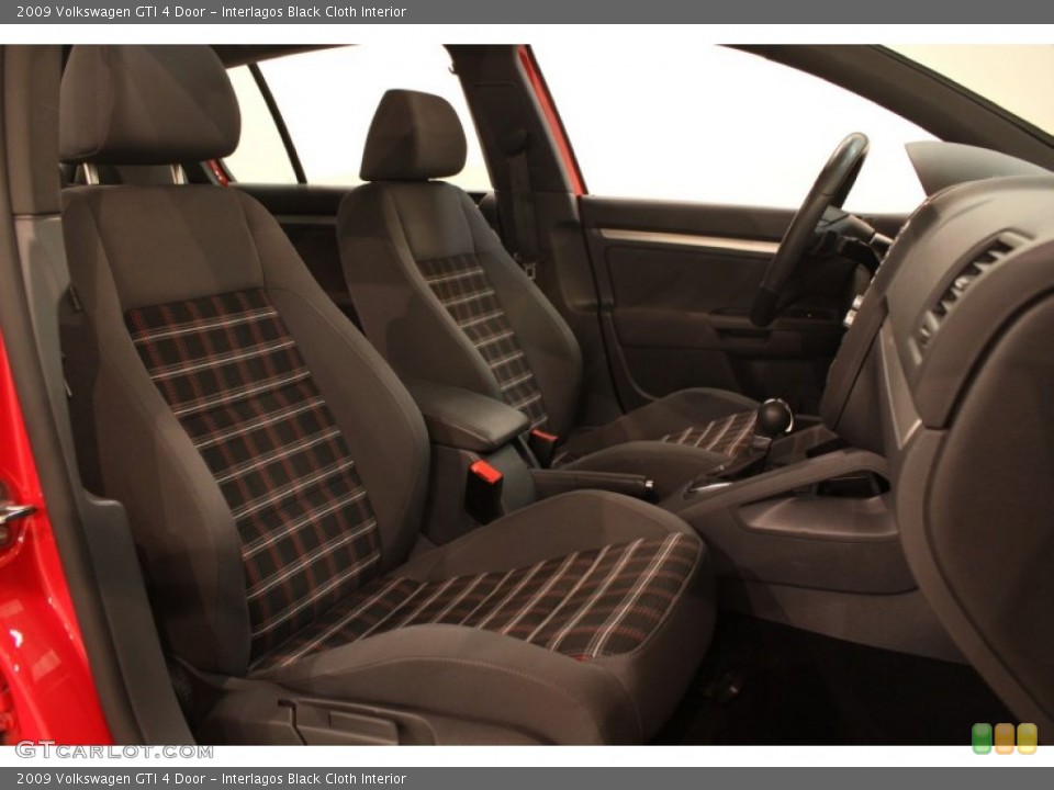 Interlagos Black Cloth Interior Front Seat for the 2009 Volkswagen GTI 4 Door #78097195