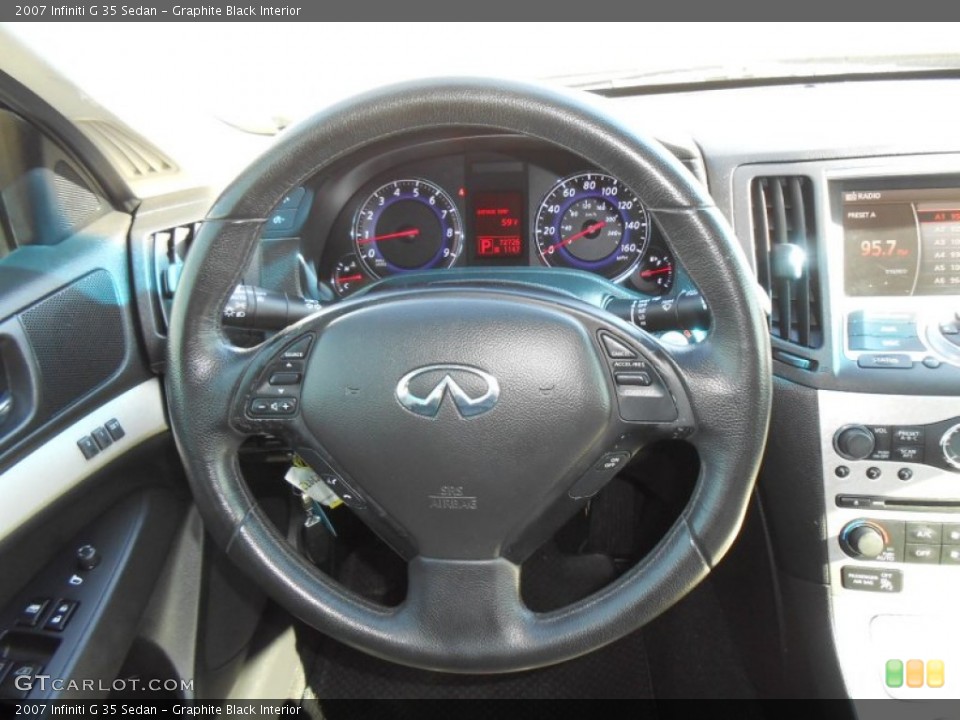 Graphite Black Interior Steering Wheel for the 2007 Infiniti G 35 Sedan #78097591