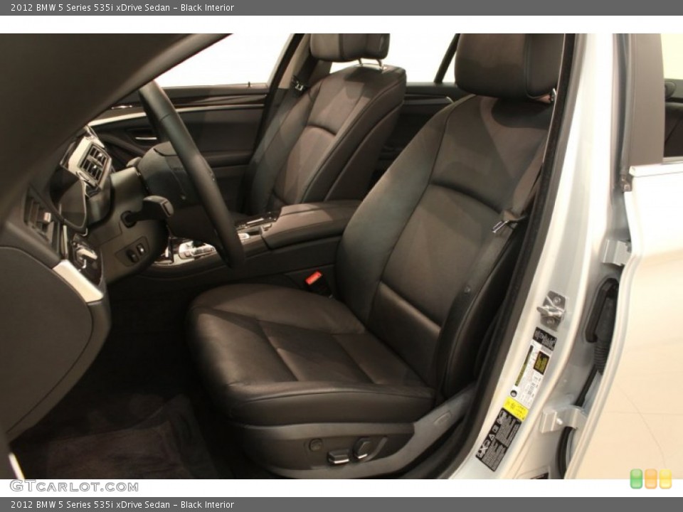 Black Interior Front Seat for the 2012 BMW 5 Series 535i xDrive Sedan #78098735