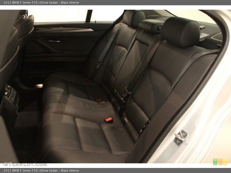 Black Interior Rear Seat for the 2012 BMW 5 Series 535i xDrive Sedan #78099122