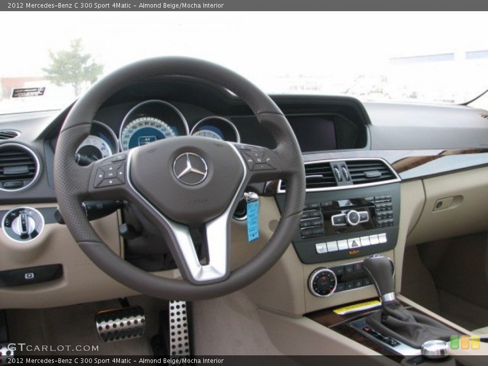 Almond Beige/Mocha Interior Dashboard for the 2012 Mercedes-Benz C 300 Sport 4Matic #78099560