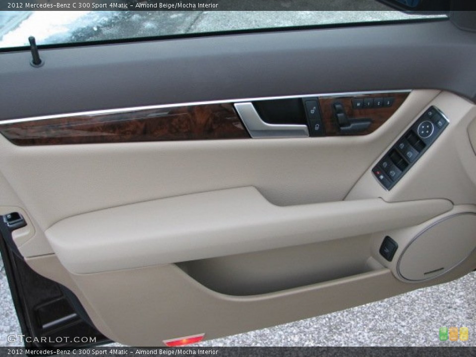 Almond Beige/Mocha Interior Door Panel for the 2012 Mercedes-Benz C 300 Sport 4Matic #78099577