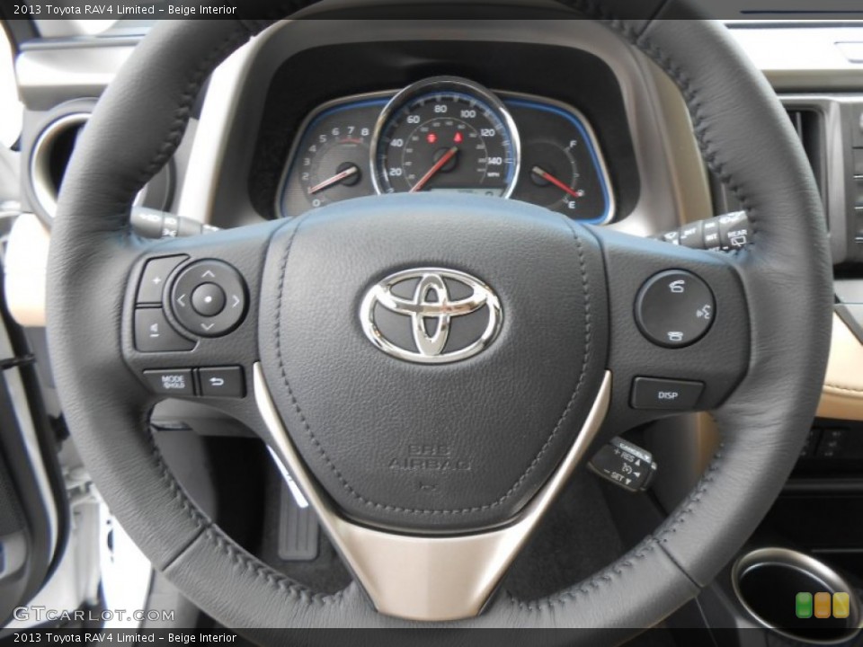 Beige Interior Steering Wheel for the 2013 Toyota RAV4 Limited #78100526