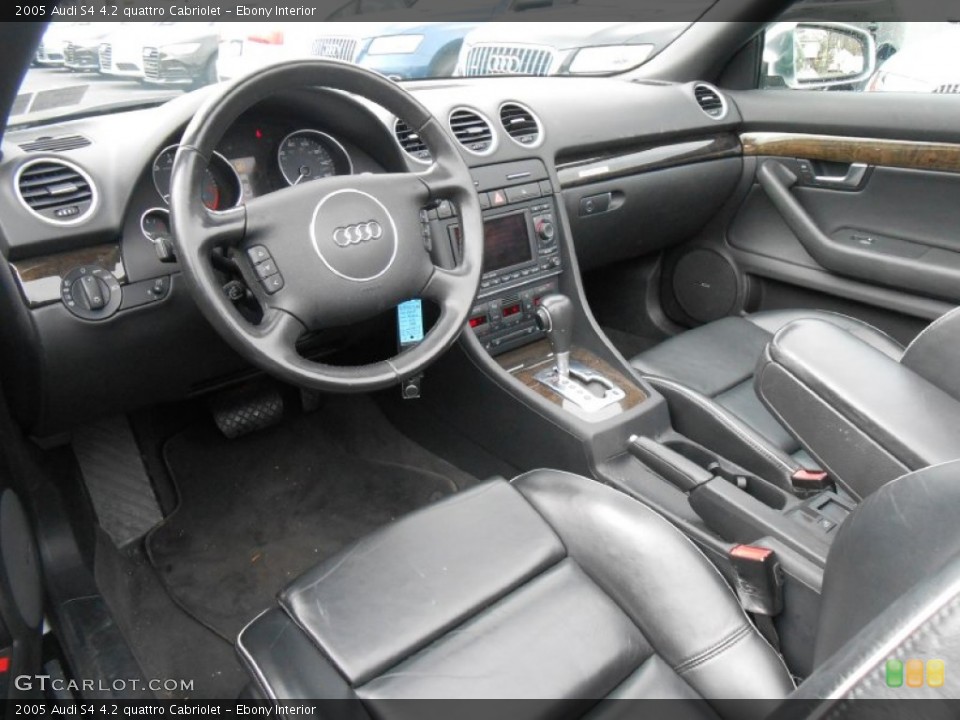 Ebony Interior Prime Interior for the 2005 Audi S4 4.2 quattro Cabriolet #78102445