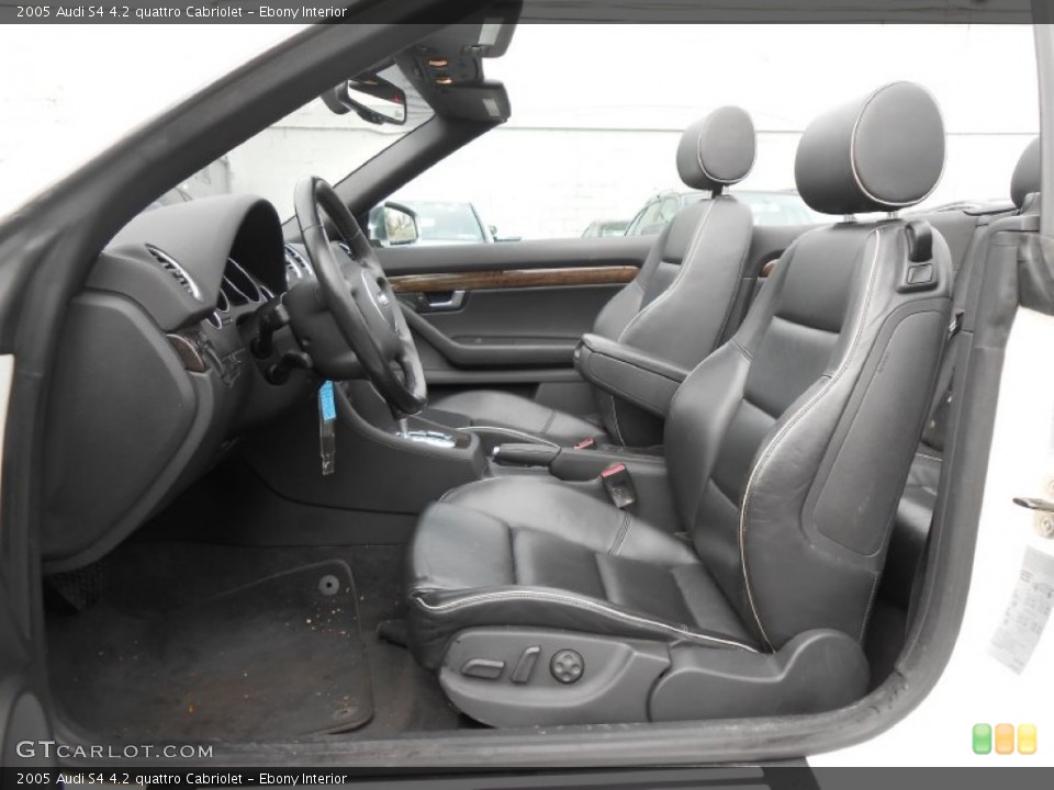 Ebony Interior Front Seat for the 2005 Audi S4 4.2 quattro Cabriolet #78102464