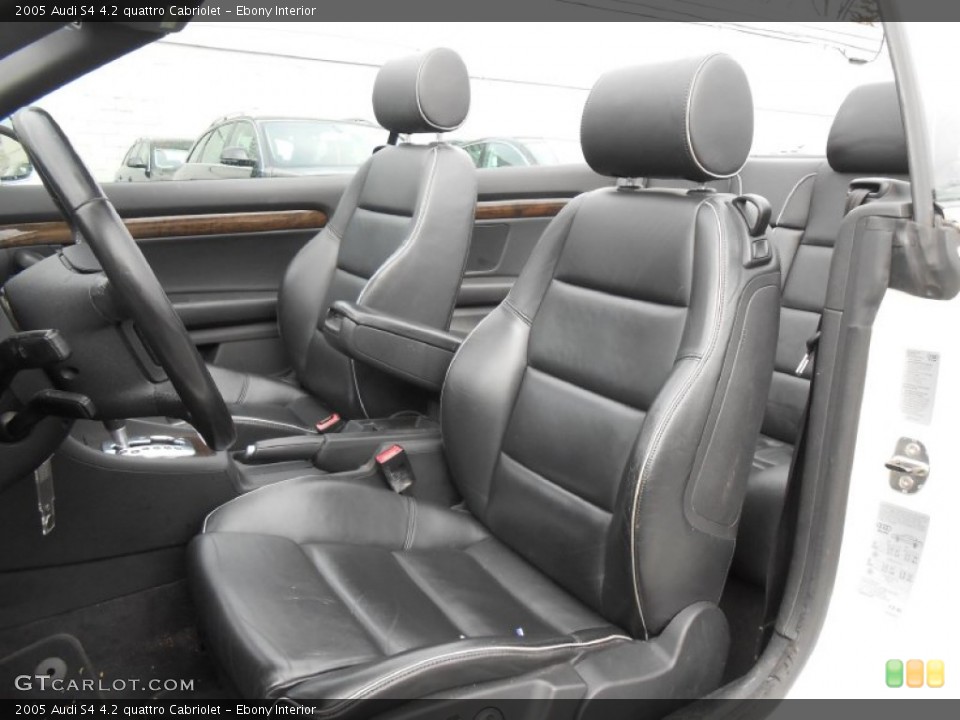 Ebony Interior Front Seat for the 2005 Audi S4 4.2 quattro Cabriolet #78102478