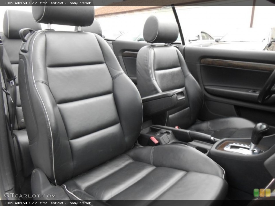 Ebony Interior Front Seat for the 2005 Audi S4 4.2 quattro Cabriolet #78102509