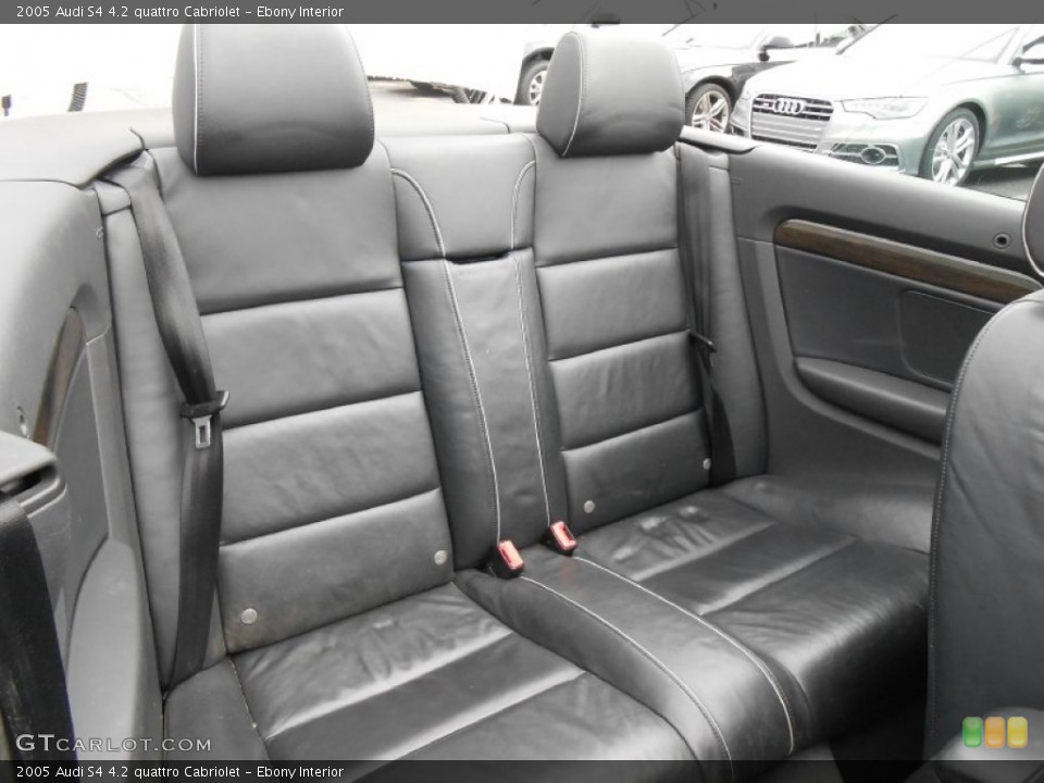 Ebony Interior Rear Seat for the 2005 Audi S4 4.2 quattro Cabriolet #78102518