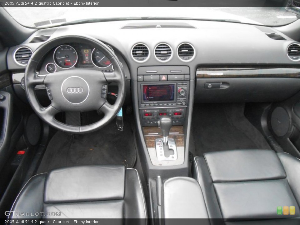 Ebony Interior Dashboard for the 2005 Audi S4 4.2 quattro Cabriolet #78102527