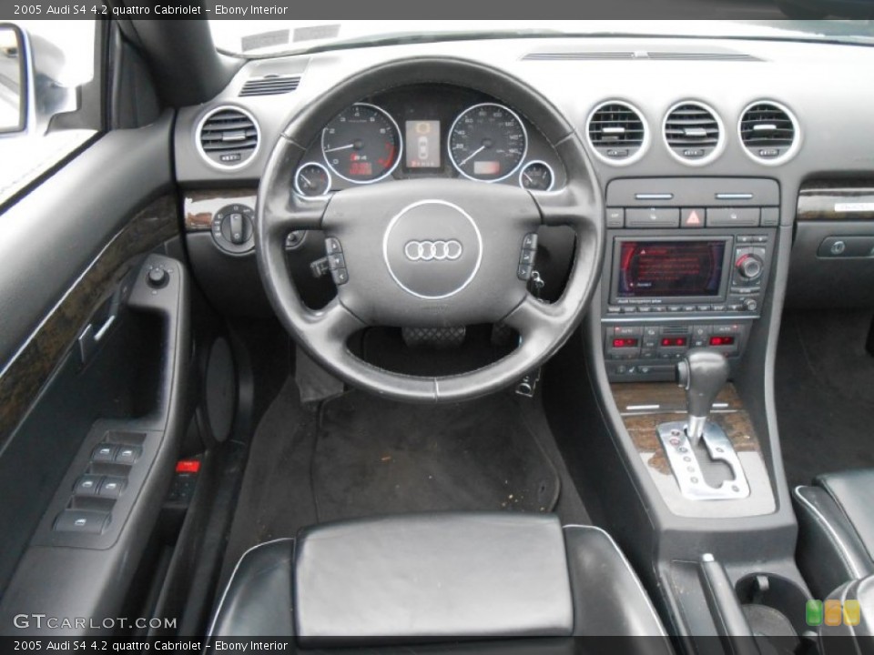 Ebony Interior Dashboard for the 2005 Audi S4 4.2 quattro Cabriolet #78102540